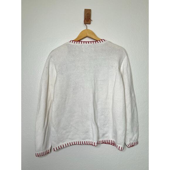 Vintage Heirloom Collectibles Sweater Cardigan Embroidered Americana Size Small - Picture 4 of 5